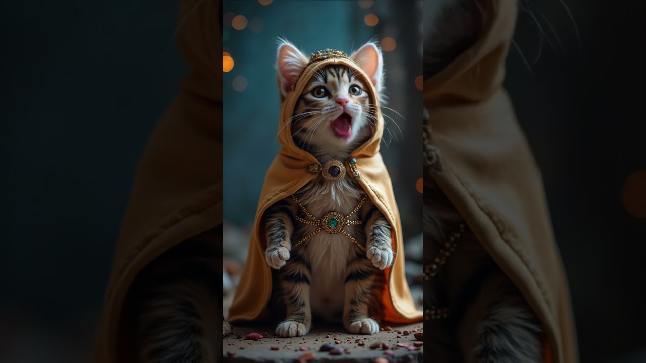 おにのパンツを歌う子猫 #ai #子猫 #猫 #かわいい #ねこ #kitten #cat #catvideos #アラビアンナイト #Arabian Nights #aladdin #アラジン