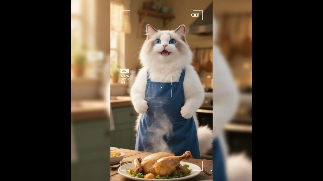 Cooking Cat Compilation 01 🐱🍕  Ragdoll Cat Like a Real Chef! #cutecatcooking  #catchef  #funnycats