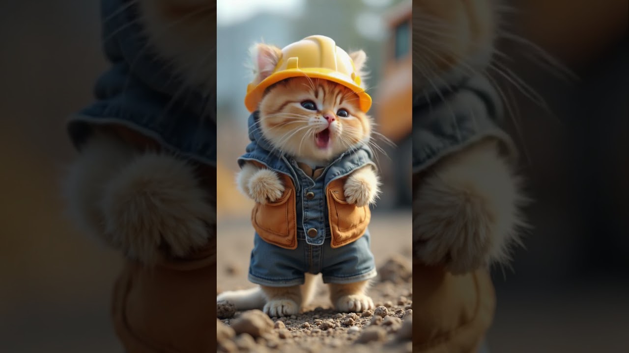 おにのパンツを歌う子猫 #ai #子猫 #猫 ##かわいい #ペット #ねこ好き #kitten #cat #catvideos #工事 #ねこ #ネコ