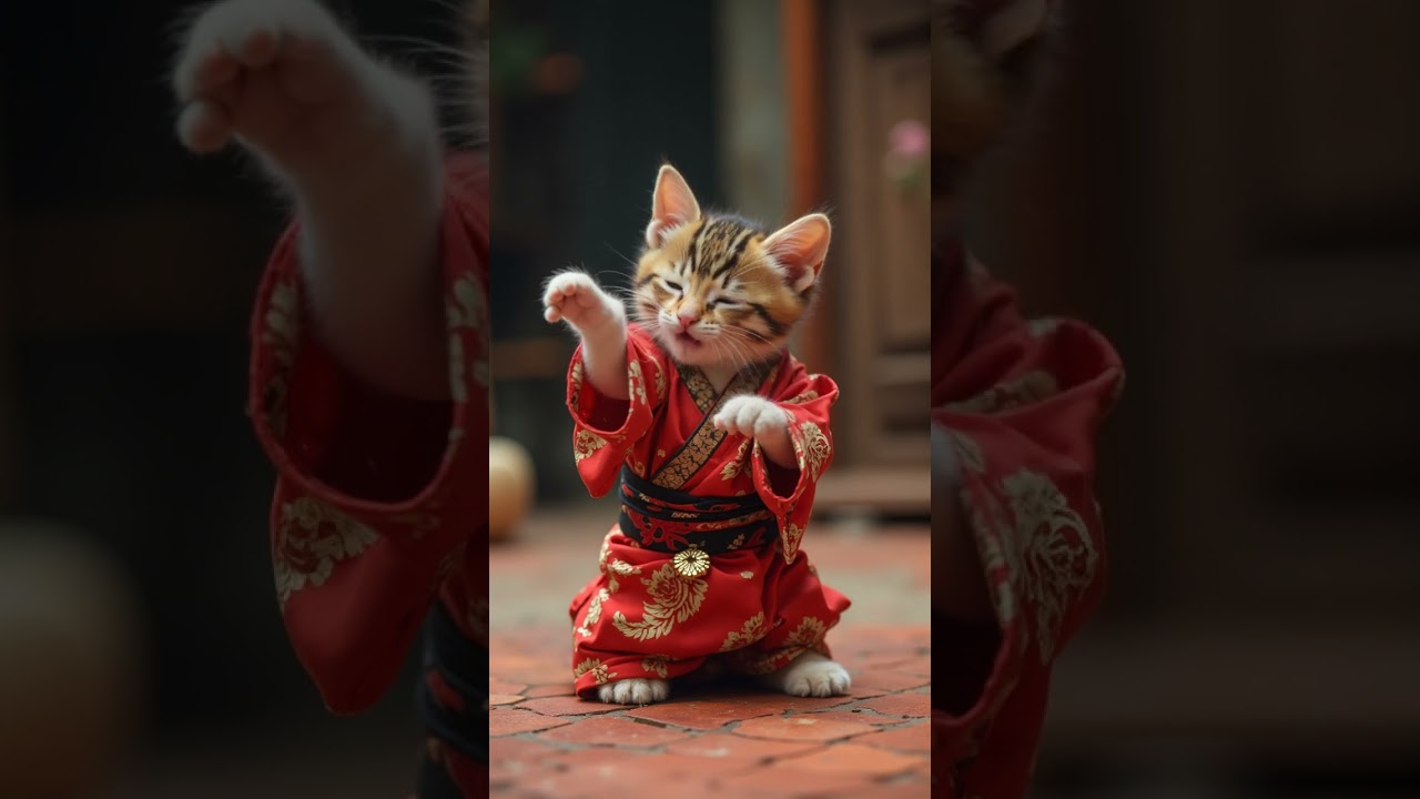 おにのパンツを歌う子猫 #ai #おにのパンツ #子猫 #猫 #かわいい #ペット #ねこ好き #kitten #cat #catvideos #着物 #ネコ #ねこ #歌舞伎 #kabuki