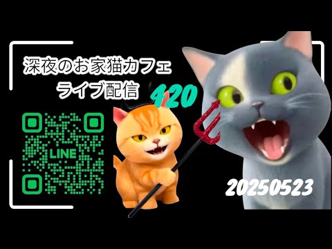 深夜のお家猫カフェライブ配信 ４２０