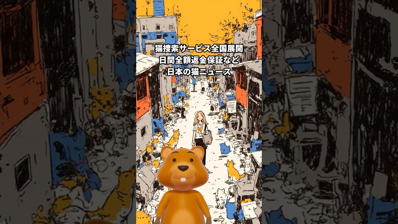 猫捜索サービス全国展開｜3日間全額返金保証など日本の猫ニュース 2025/05/20 #ニュース #shorts #猫 #猫捜索 #猫支援