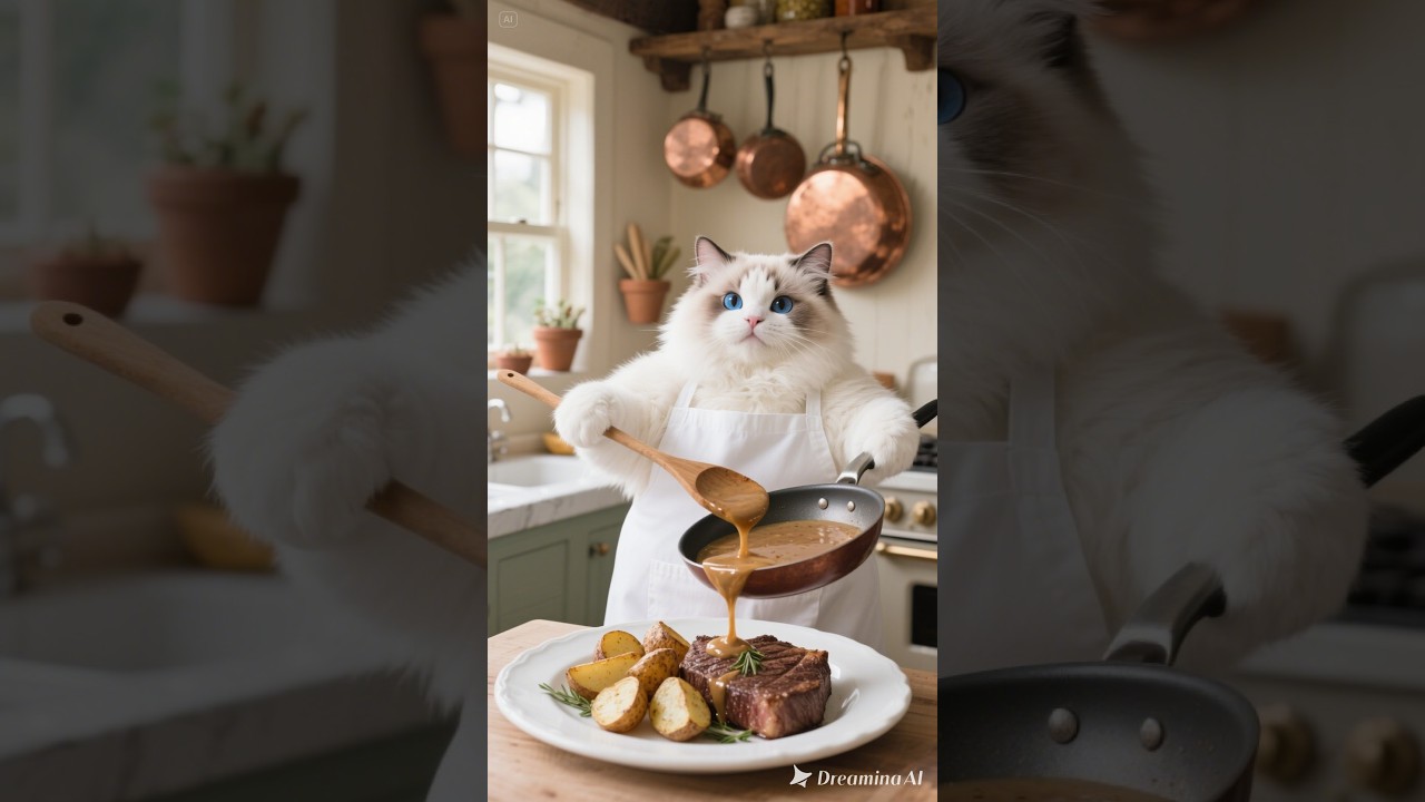 Cooking Cat Compilation 02 🐱🍕  Ragdoll Cat Like a Real Chef!  #catcooking #catchef  #funnycats