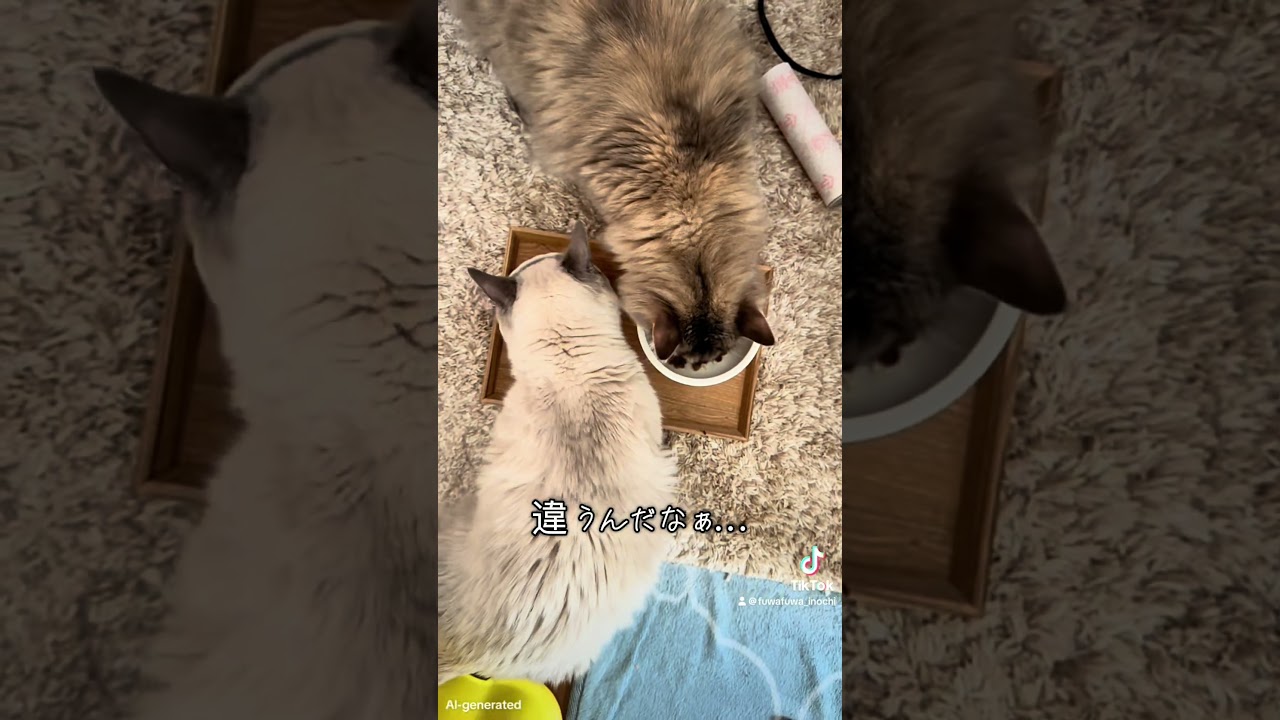自分のご飯食べてッ #マンチカン #cat #サイベリアン #猫のいる暮らし #保護猫