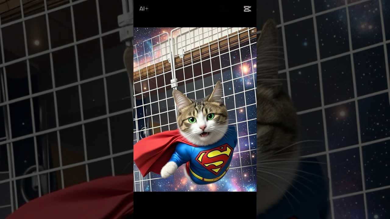 マツリがスーパーマンだったら⁇ #cat #ねこ好きさんと繋がりたい