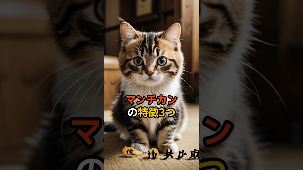 猫【種類別特徴】マンチカンの特徴3つ🐈#マンチカン #マンチカン短足 #マンチカン部 #猫の種類 #猫豆知識