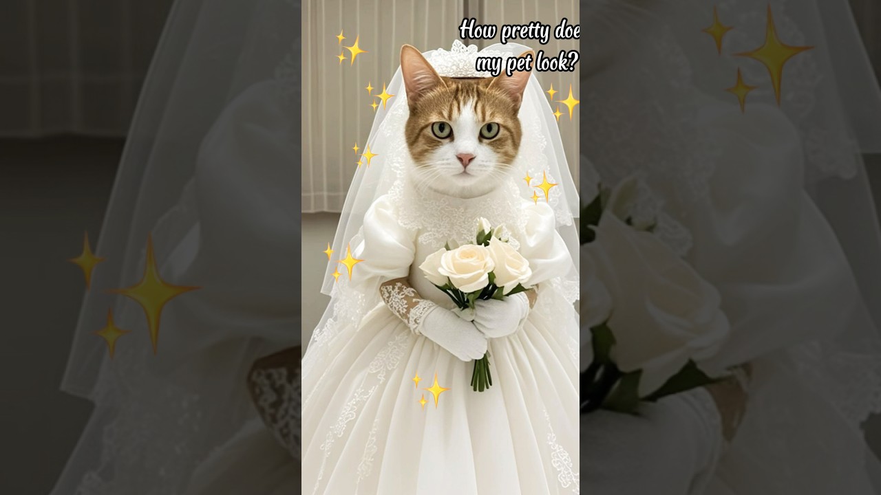 ケンチャニャ、ジューンブライドっていいかもにゃ？ #cat #猫 A June Bride cat #catlover #猫のいる暮らし #shorts