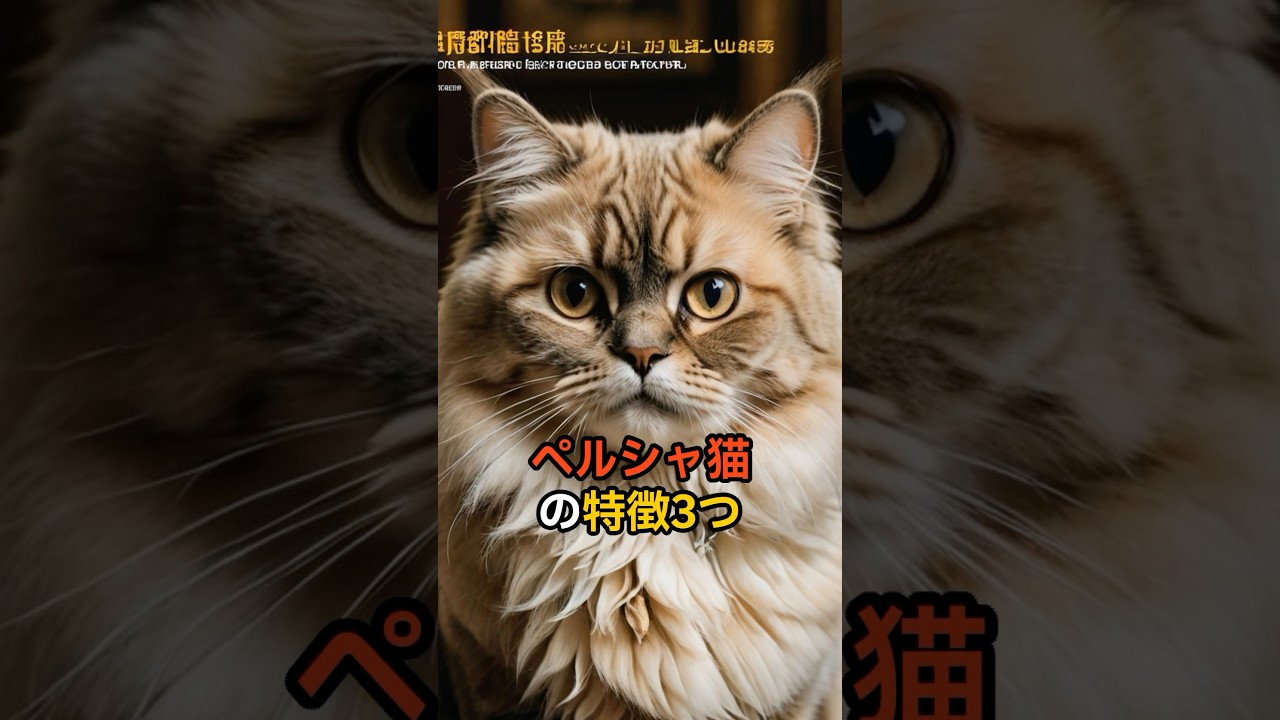 猫【種類別特徴】ペルシャ猫の特徴3つ🐈#ペルシャ #ペルシャ猫 #猫豆知識 #猫雑学