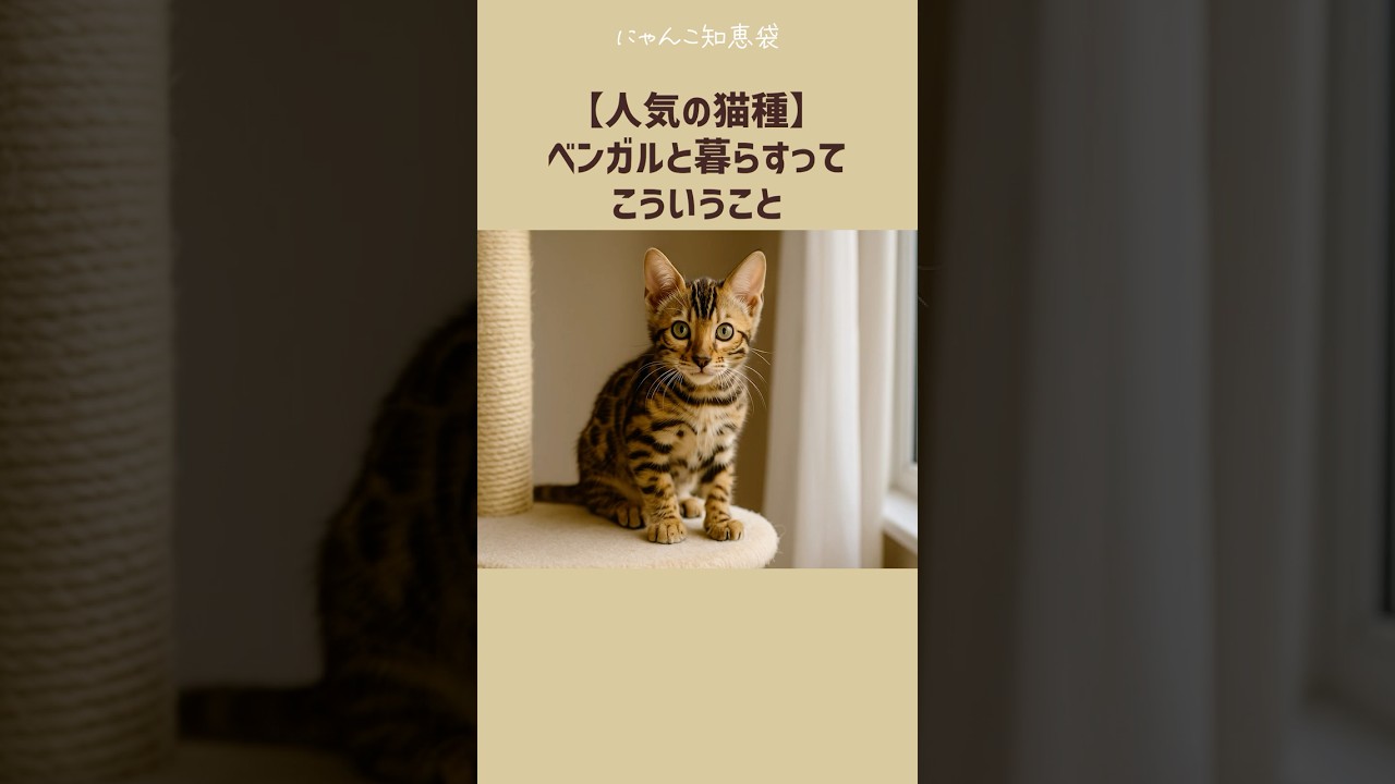 【人気の猫種】ベンガルと暮らすって、こういうこと。