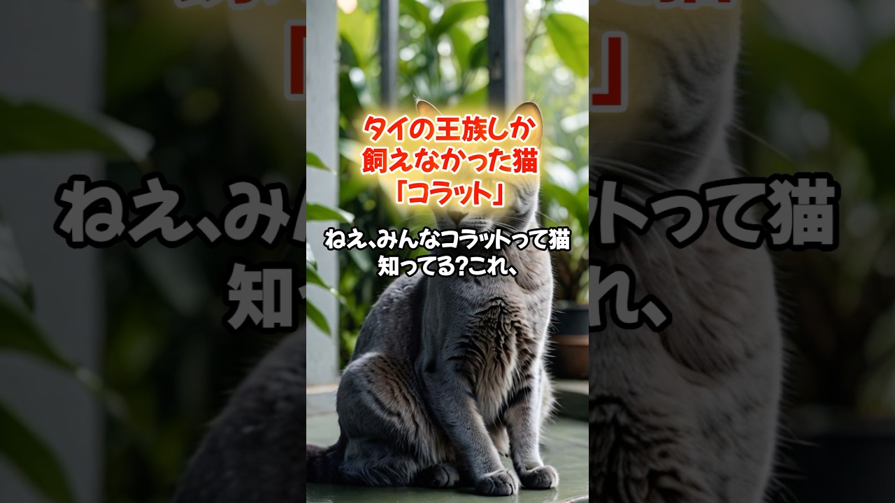 タイの王族しか飼えなかった猫「コラット」 #猫のいる暮らし #cat #猫 #猫動画 #猫のいる生活 VOICEVOX:青山流星