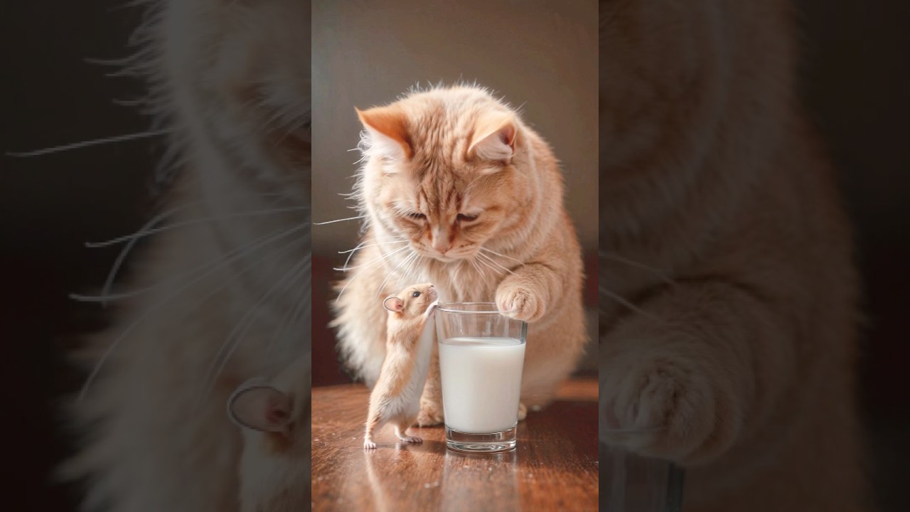 🐱Cuteness Overload! 😱😱Scottish Fold Cat Does the Unexpected to a Hamster!