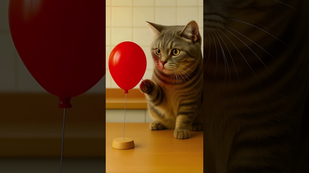 Wait... is it gonna pop? 🎈😳  待って…割れるの？🎈😳