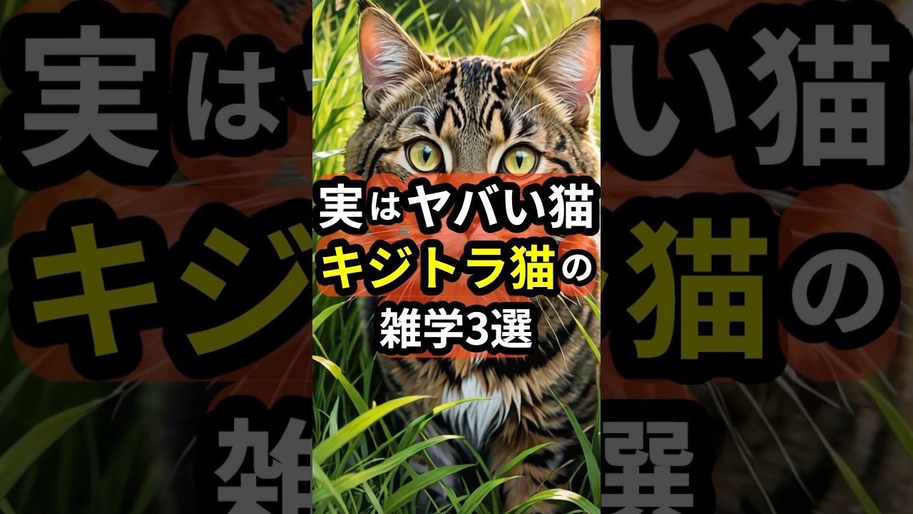 実はヤバい猫、キジトラ猫の雑学3選 #cat #ねこたんの解説 #猫 #猫のいる暮らし #プチ知識