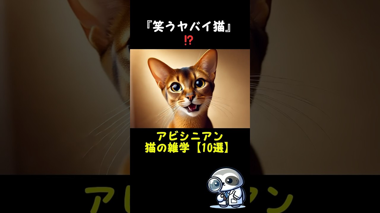 笑うヤバイ猫⁉　アビシニアン【猫の雑学10選】　#shorts  #雑学  #猫動画