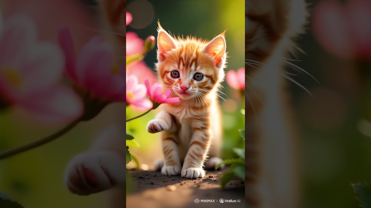 かわいい子猫 🎬❤️🐈子猫 #日本 #猫 #ai #feed