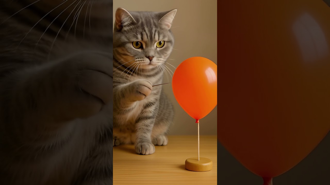 Wait... is it gonna pop? 🎈😳  待って…割れるの？🎈😳