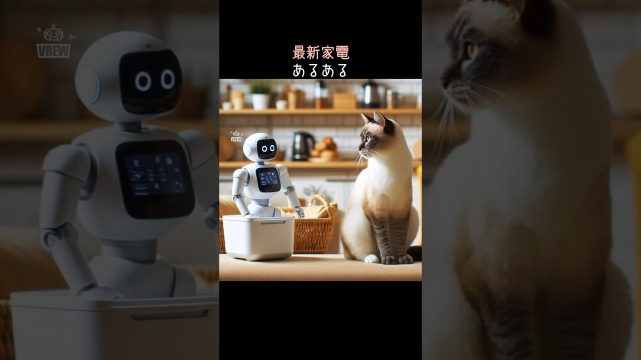 【最新家電あるある】#生成ai #ai #AIイラスト #aiart #猫 #ネコ #cat #cute #voicevox #動物 #ペット #animals #比較 #シャム猫 #シャム #家電