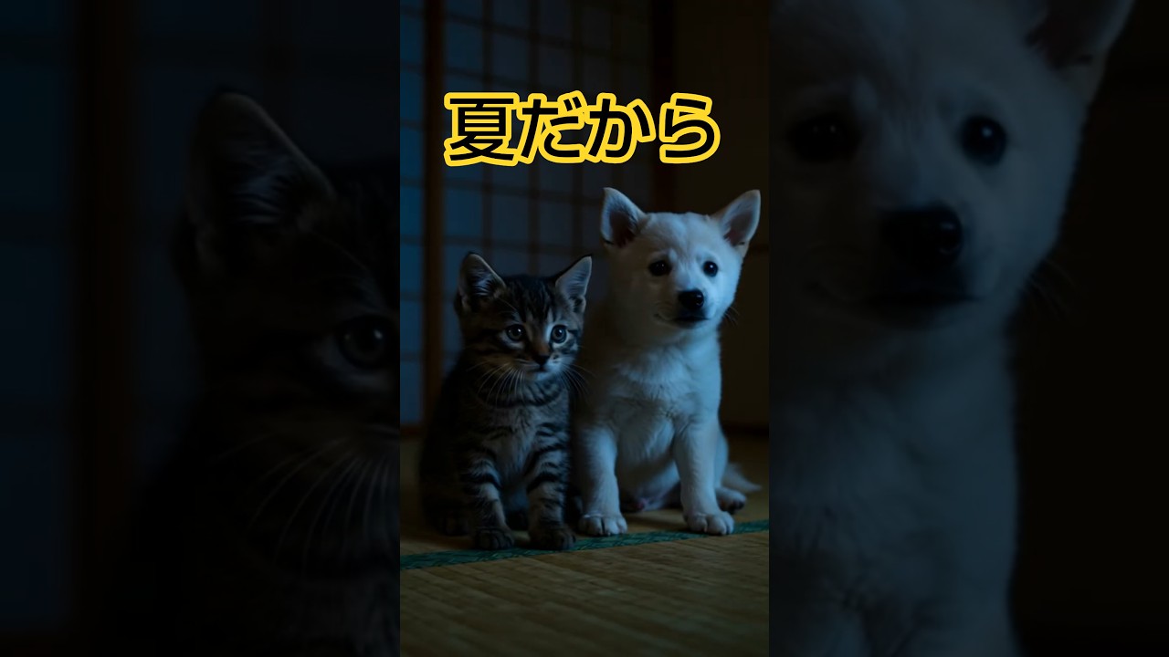 ホラービデオを見た夜…子猫が夢で大失敗😱💦