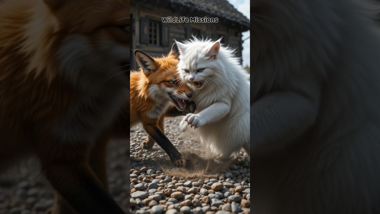 The End of the Fox That Attacked a Kitten 🐈😡😱 | #cat #persian #maternallove