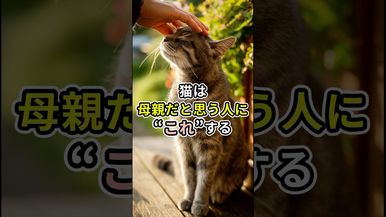 猫は母親だと思う人にだけ“これ”する#愛猫ライフ #cat #ねこ#猫雑学#shorts #猫のいる暮らし