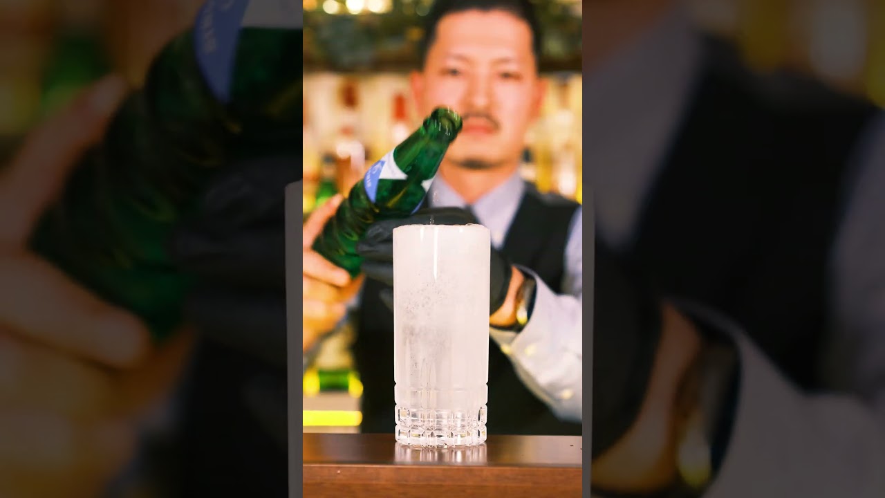 ボンベイサファイア・ジントニック バーテンダーの仕事終わりの1杯  |  Bombay Sapphire  with tonic  #shorts #cocktail #bartender