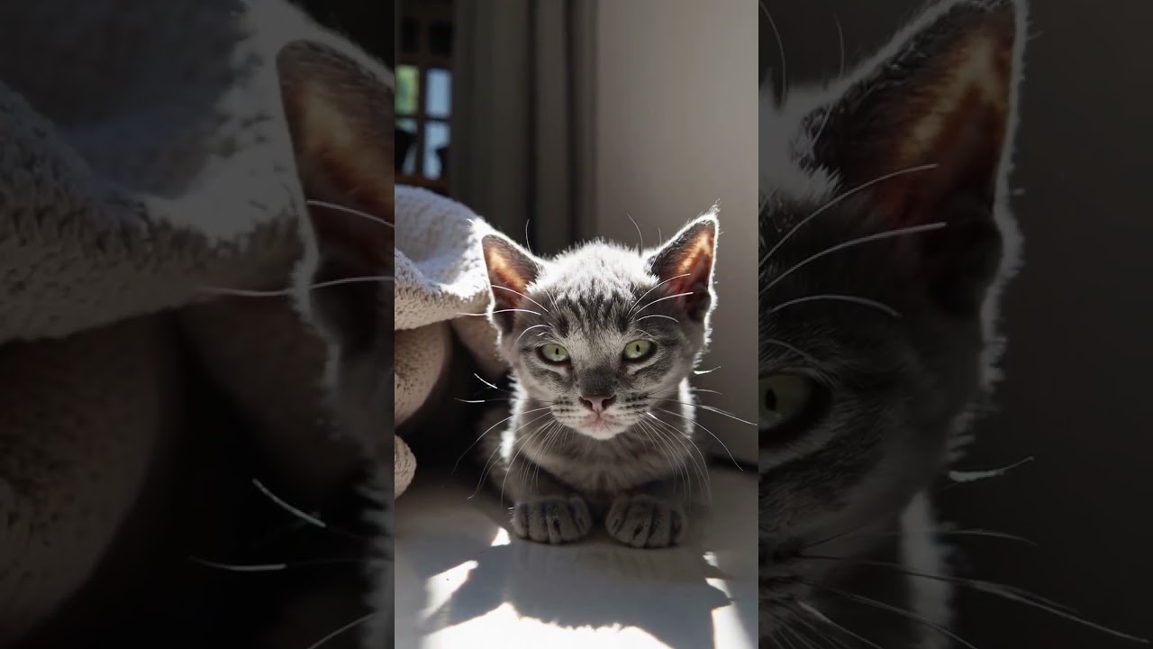 The Sleepy Chronicles: A Korat Kitten’s Nap Time 🐱💞