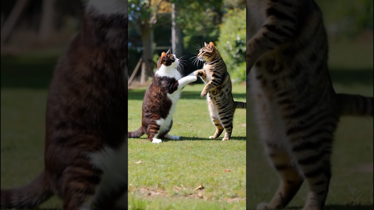 🥊🐾 ROUND 2: Snowshoe vs Tabby REMATCH! 🔔ラウンド2 再戦！ スノーシュー vs タビー リベンジ戦 🔥#shorts #snowshoecat #boxing