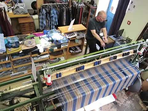 【マン島】足こぎ式織機でマンクスタータンを織る Manx tartan, Isle of Man