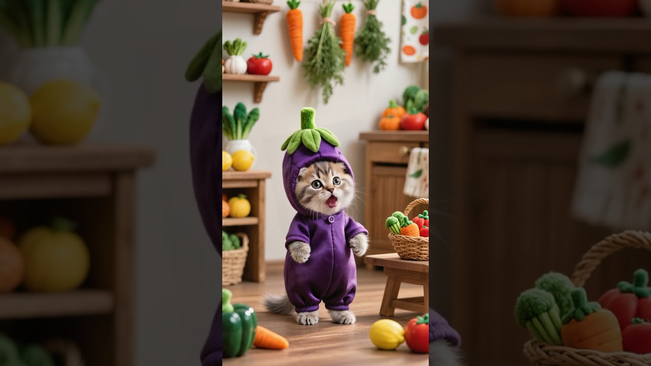ナス🍆の子猫のお歌 #ai #おにのパンツ #子猫 #猫 #かわいい #ねこ好き #kitten #cat #catvideos