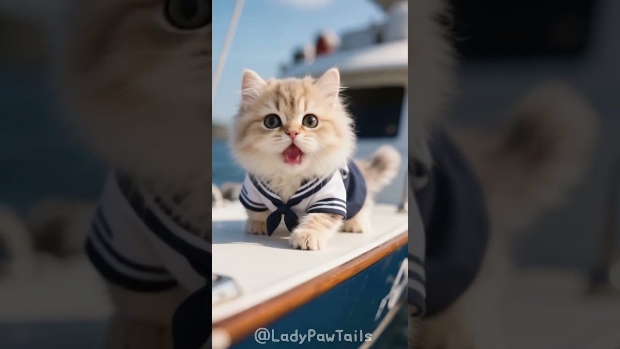 お家に帰る時間だにゃん。気をつけてね🐱💕🎵💕 | かもめの水兵さん #shorts