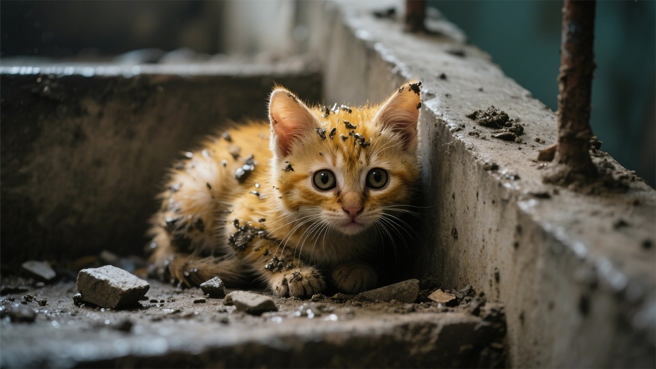 階段で震える子猫を救出！お風呂で天使に変身＆先住白猫がまさかの反応…その後の成長記録【保護猫】