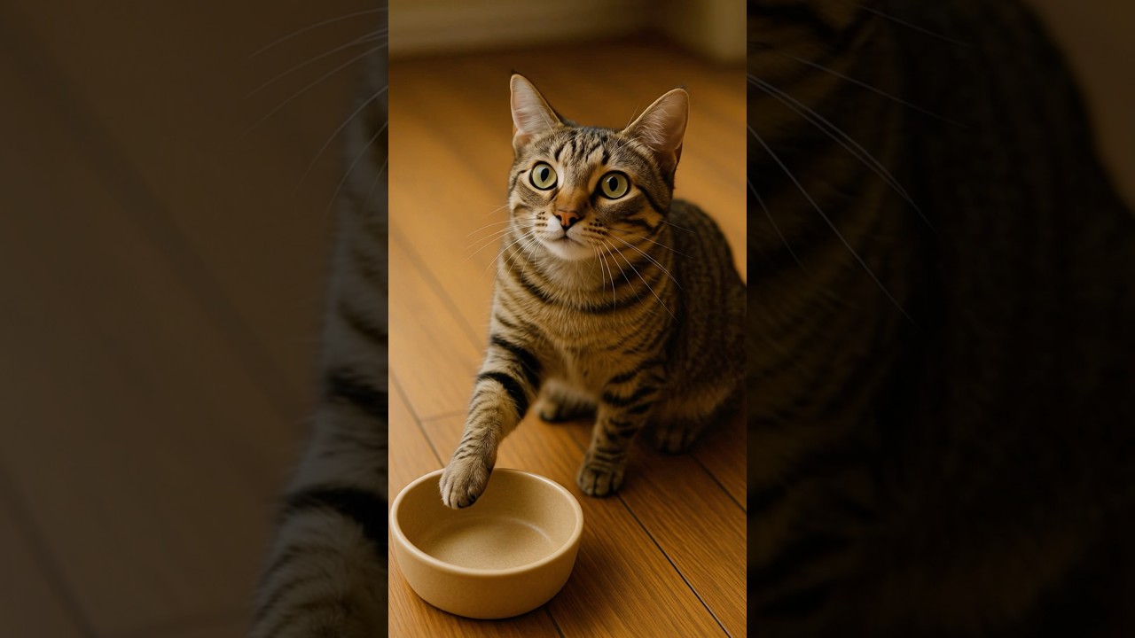 When you’ve meowed 47 times, flipped your tail in dramatic protest, and STILL… the bowl is empty✋😾