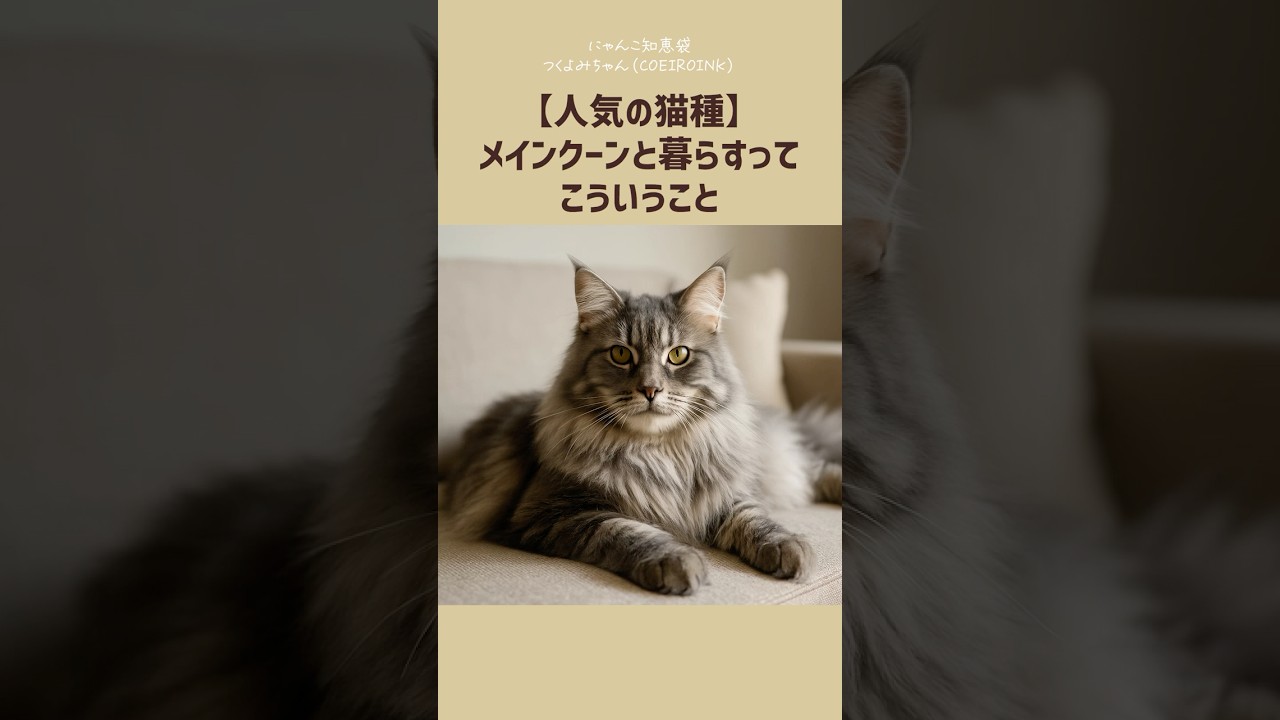 【人気の猫種】メインクーンと暮らすって、こういうこと