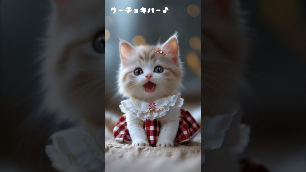 グーチョキパー♪うたうの大好き子猫ちゃん♡ #catsong  #ねこ#trending