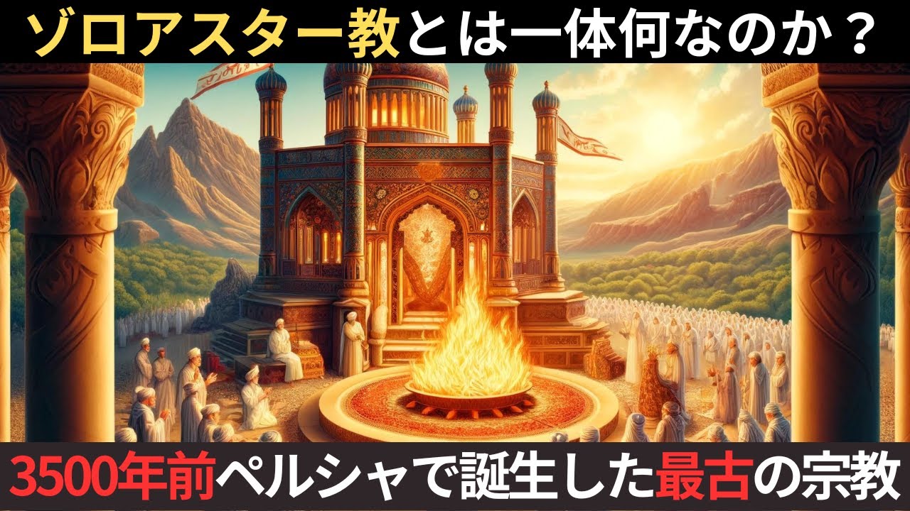ゾロアスター教とは何なのか？古代ペルシャの信仰と儀式、善悪の二元論、アフラ・マズダとアンラマイニュとは？聖なる火【歴史解説】