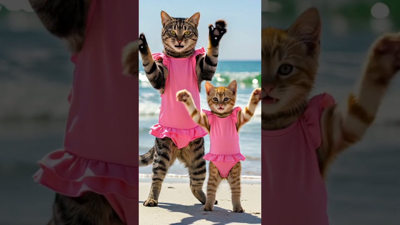 きなこ🐾水着3部作　 #cat #猫 #kitten #子猫 #癒やし #shorts