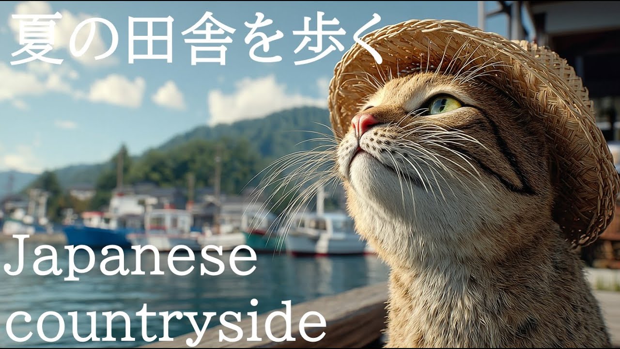 【AI猫】日本の田舎を夏旅する #aianimals #ai動物 #生成ai #ai猫