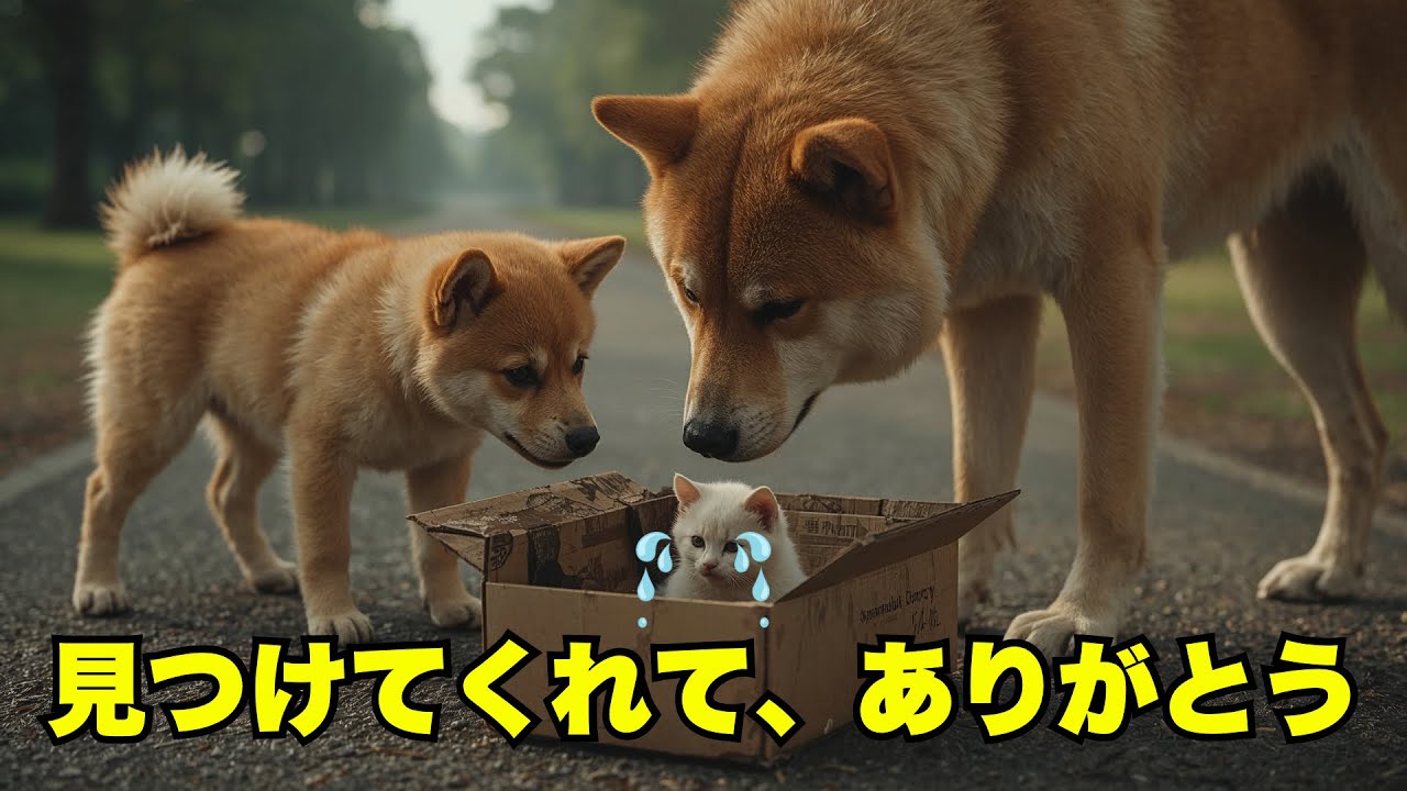 柴犬の親子と子猫の別れ──短くて優しい物語