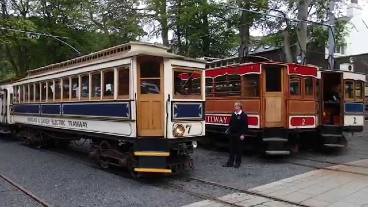 マンクス電気鉄道ラクシー駅発車 Manx Electric Railway at Laxey