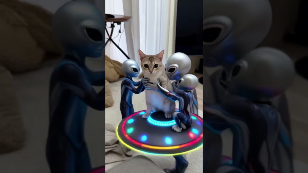 UFOに連れ去られる子猫#子ネコ #シンガプーラ #猫のいる暮らし