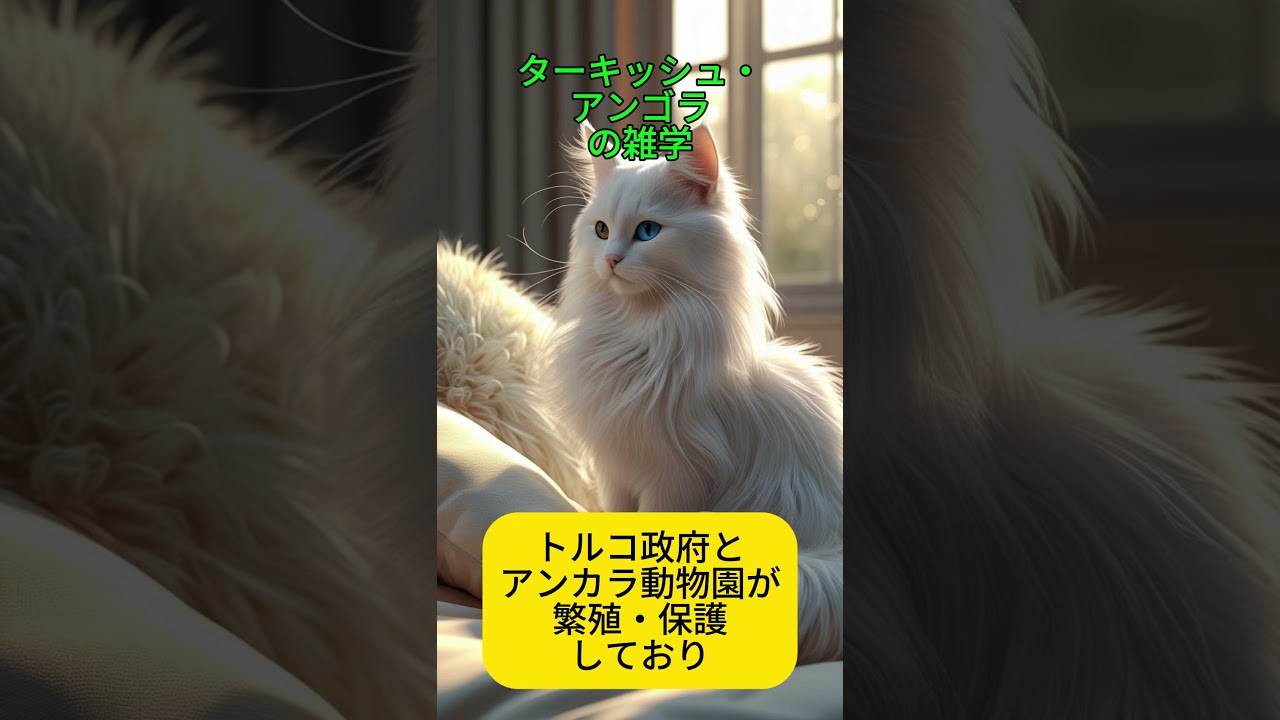 ターキッシュ・アンゴラの雑学 #プチ知識 #ターキッシュ・アンゴラ #猫 #雑学