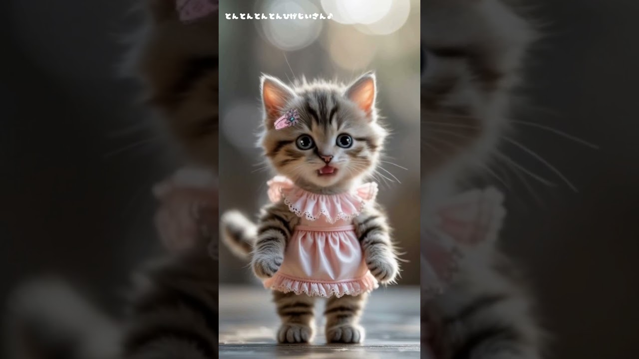 とんとんとんとんひげじいさん♪かわいい子猫のうた♡ #catsong  #ねこ#trending