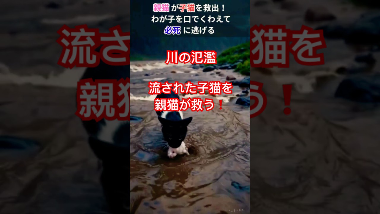 子猫を守る親猫の勇気に涙が止まらない！#shorts