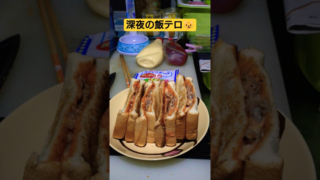 【番外編】深夜に簡易マックサンド作ってみた#めしテロ