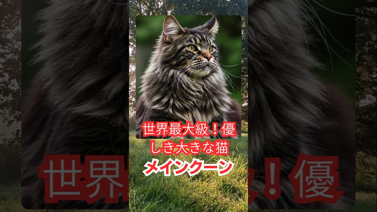 世界最大級！優しき大きな猫!　メインクーン‼️　 #雑学　#ネコの雑学　#メインクーン