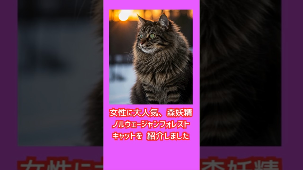 今　女性に人気の森の妖精‼️　ノルウェージャンフォレストキャット‼️　　　　　　　　　　　　＃猫の雑学　＃雑学　＃ノルウェージャンフォレストキャット　　　　　　　　　　　　VOICEVOX：四国めたん