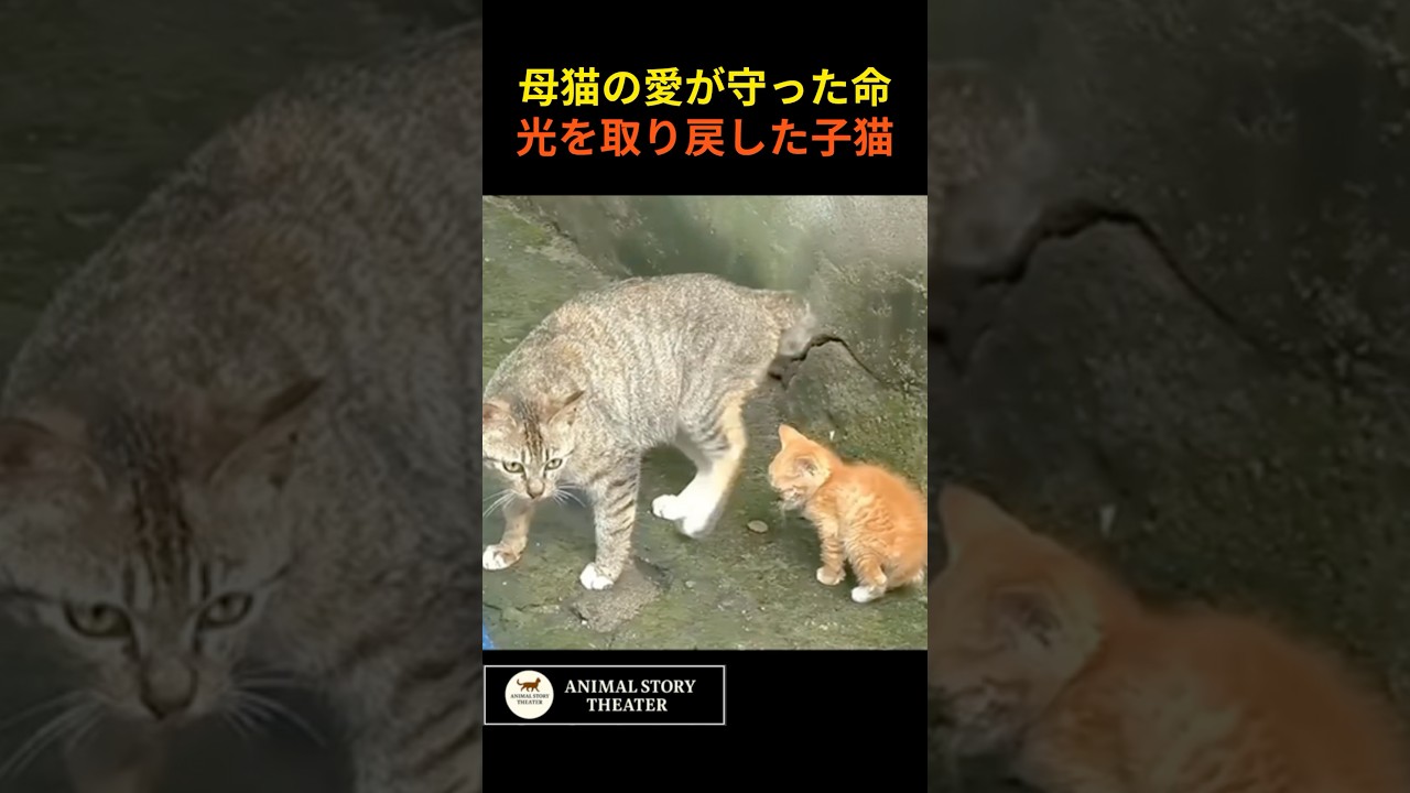 一歩も譲らなかった母猫｜光を取り戻した子猫と涙の再会【感動の実話】 #感動 #母猫 #子猫