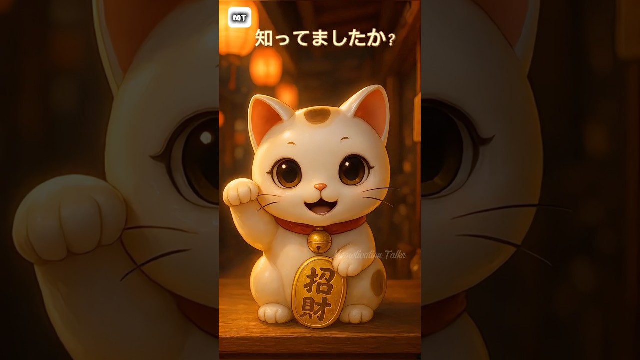 幸運を呼ぶ可愛い招き猫があなたに微笑みながら手を振る💫✨ #招き猫 #fypシ゚viral #日本文化 #ふわふわ猫