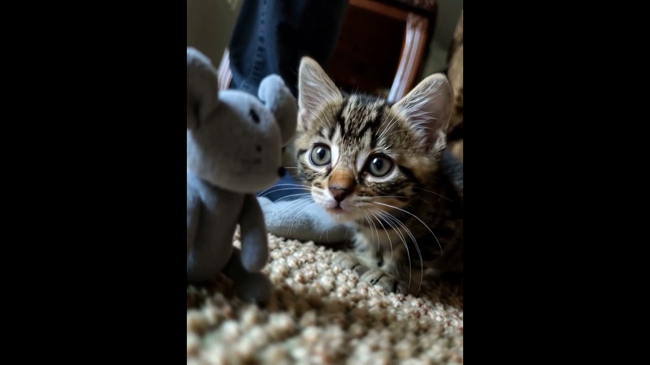 Tiny Paws, Big Discovery: Kitten Meets Mouse🙌 #cat #cute #kitten #子猫 #고양이와생쥐