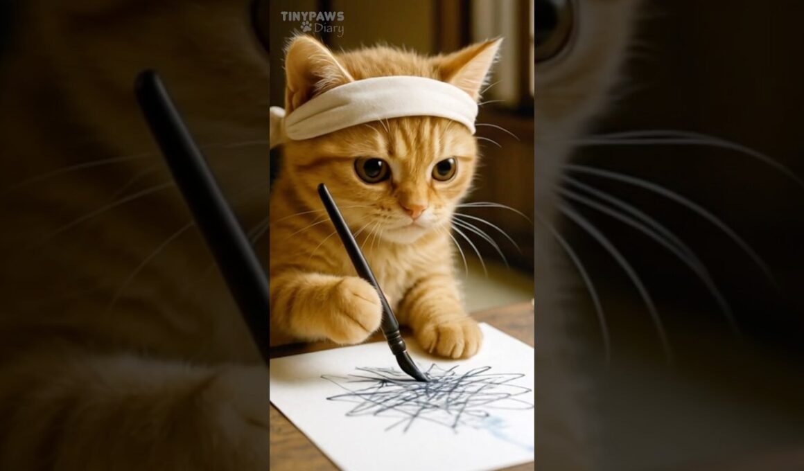🎨 Kitten Fights Back: From Bullying to Brilliant Art ✨🐾